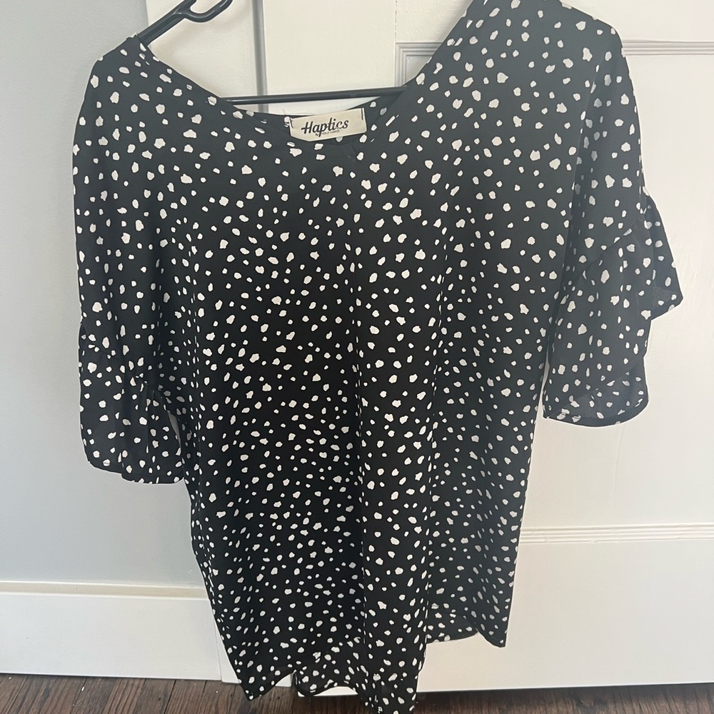 Black dotted dress shirt size m